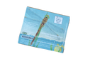 A brown Kraft gift box of two bars of soap decorated with an image of a Norfolk hawker dragonfly and the Norfolk Wildlife Trust logo